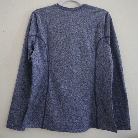 Hurley HA32KT000 Women's Sz Medium Blue Depths Heathered L/S Trail Tee Shirt - Picture 2 of 7